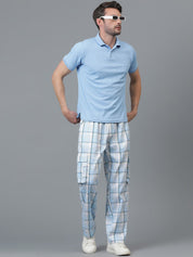 Kotty Men Checked Relaxed Low-Rise Easy Wash Trousers