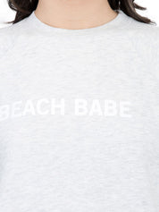 Kotty Women Grey Printed Sweatshirt