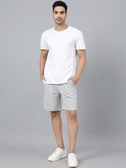 Kotty Men Grey Mid-Rise Regular Shorts