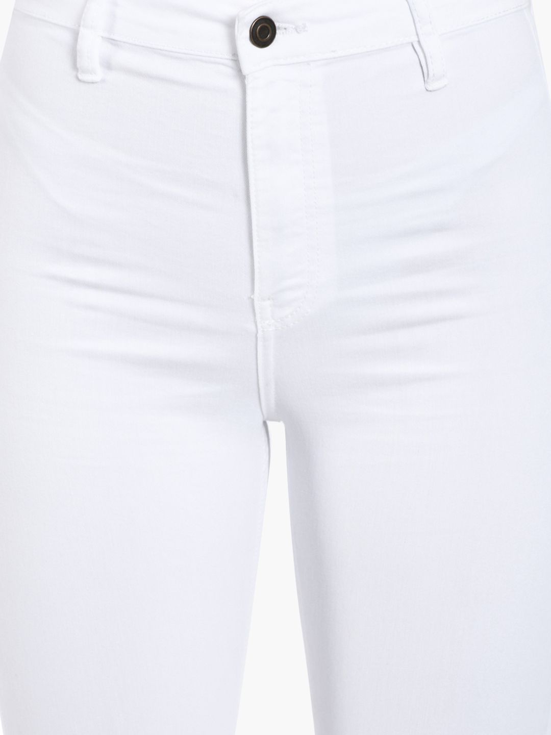 Kotty Women White Skinny Fit High-Rise Clean Look Stretchable Jeans