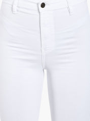 Kotty Women White Skinny Fit High-Rise Clean Look Stretchable Jeans