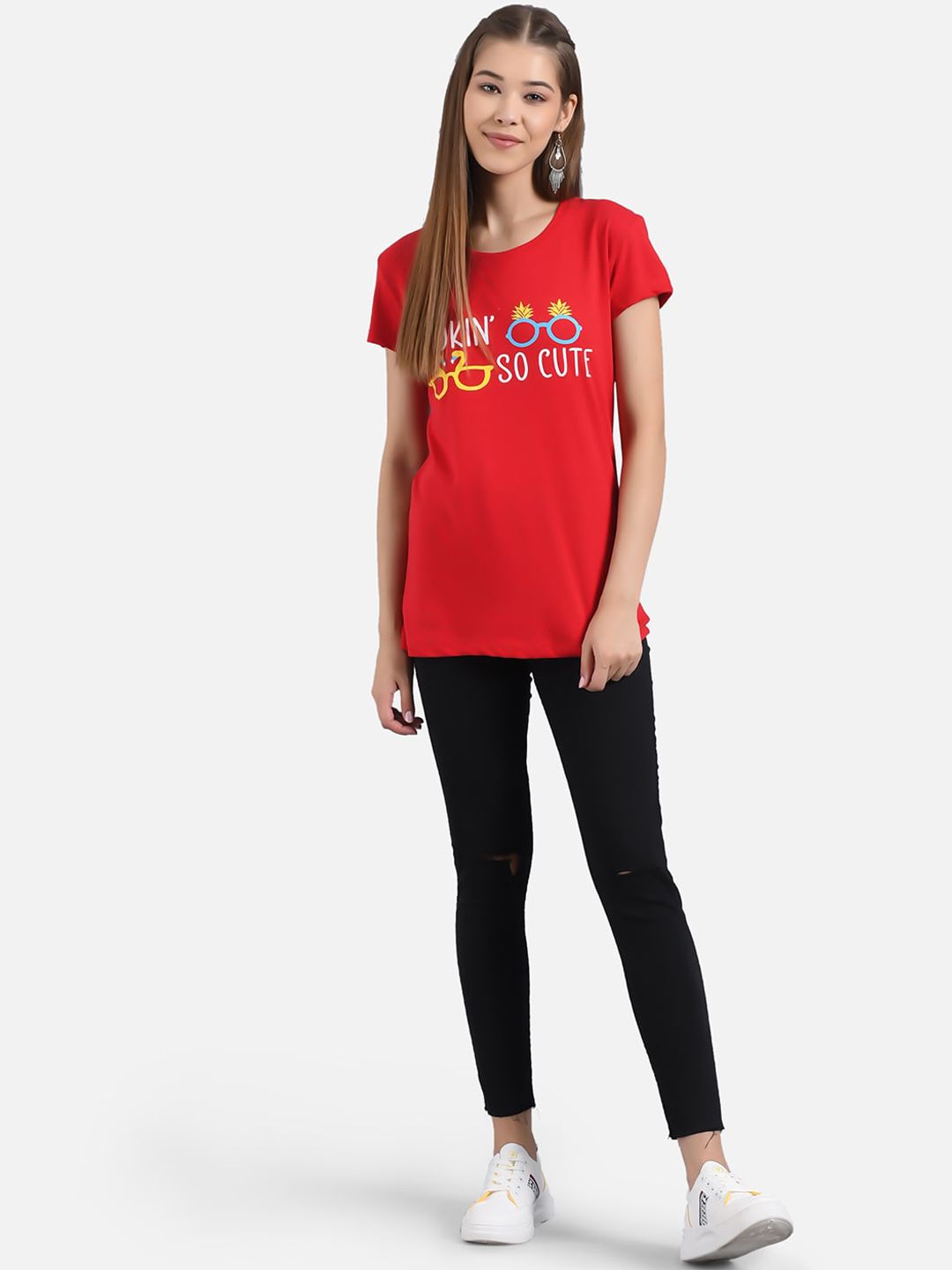 Kotty Women Pack Of 2 Printed Round Neck T-shirt