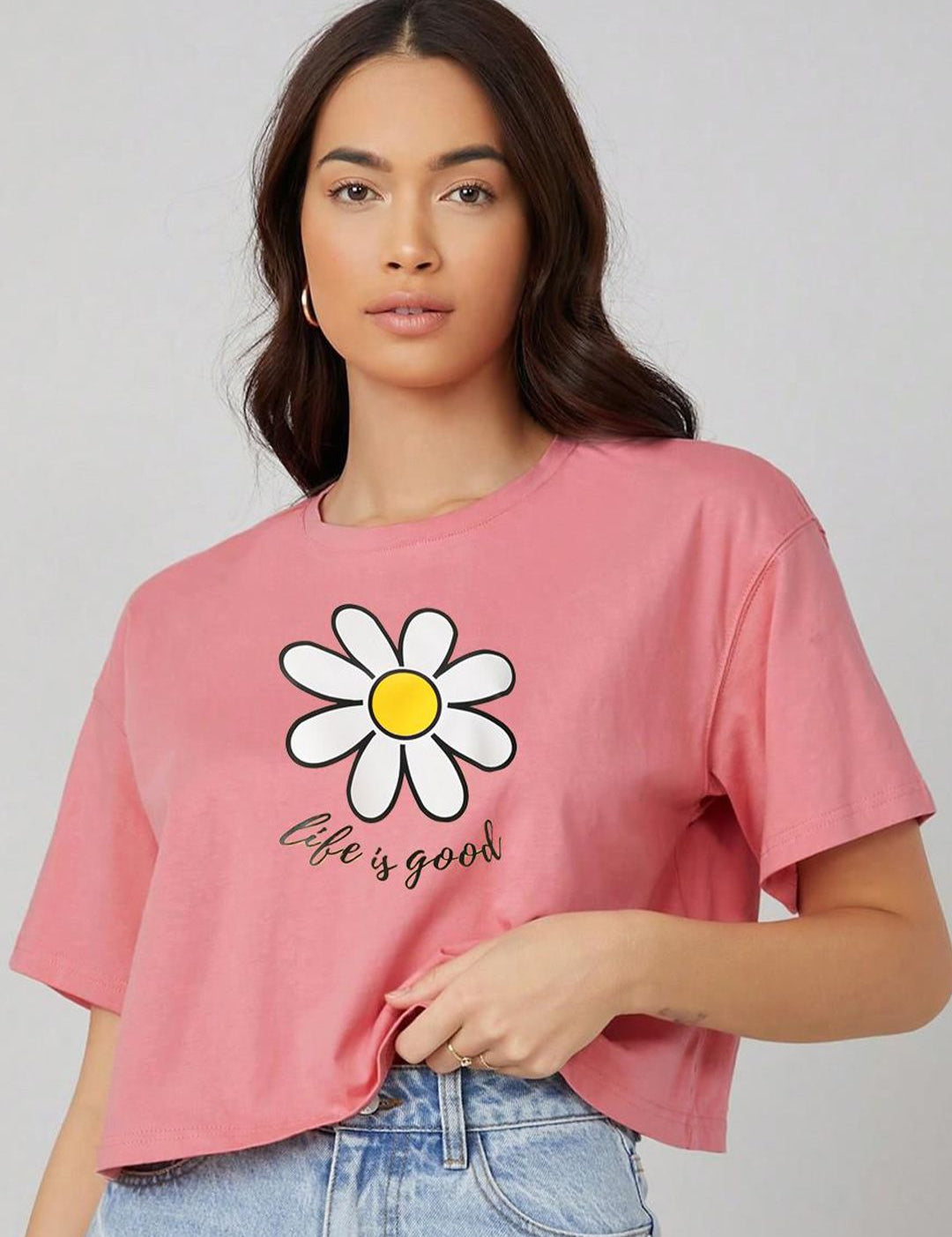 Kotty Women Graphic Printed Round Neck T-shirt