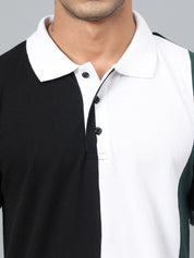 Kotty Men Colourblocked Polo Collar T-shirt