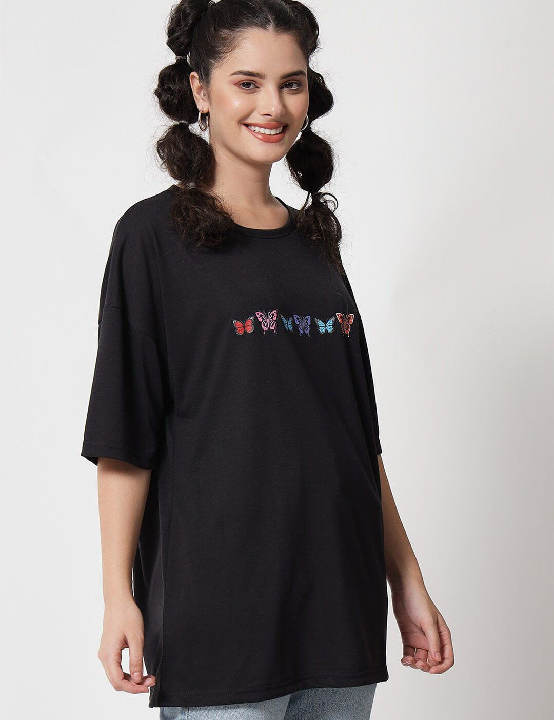 Kotty Conversational Printed Oversize Cotton T-shirt