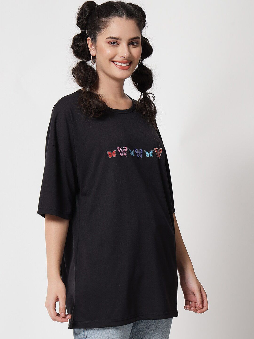 Kotty Conversational Printed Oversize Cotton T-shirt
