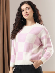 Kotty Women Checked Printed  Pullover