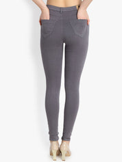 Kotty Women Grey Skinny Fit High-Rise Clean Look Stretchable Jeans