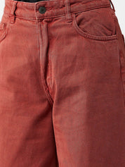 Kotty Women Maroon Flared High-Rise Clean Look Jeans