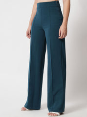 Kotty Women Pack Of 2 Relaxed Straight Leg High-Rise Easy Wash Trousers