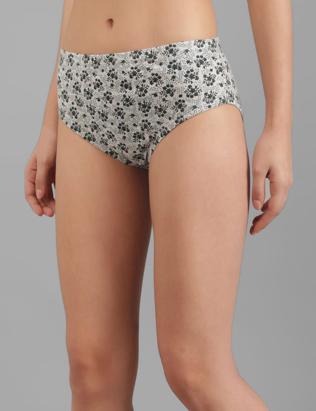 Kotty Women Grey & White Printed Hipster Briefs KTTWOMENSPANTY372