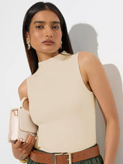 Kotty Women High Neck Sleeveless Top