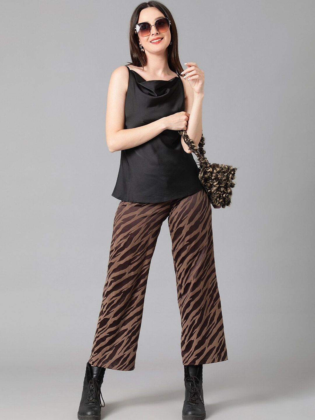 Kotty Cowl Neck Satin Top