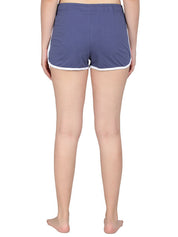 Kotty Women Blue Solid Lounge Shorts KTTSLEEPSHORTS208