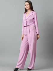 KOTTY BIZwear Basics Notched Lapel Collar Coat With Trousers