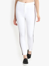 Kotty Women White Skinny Fit High-Rise Clean Look Jeans