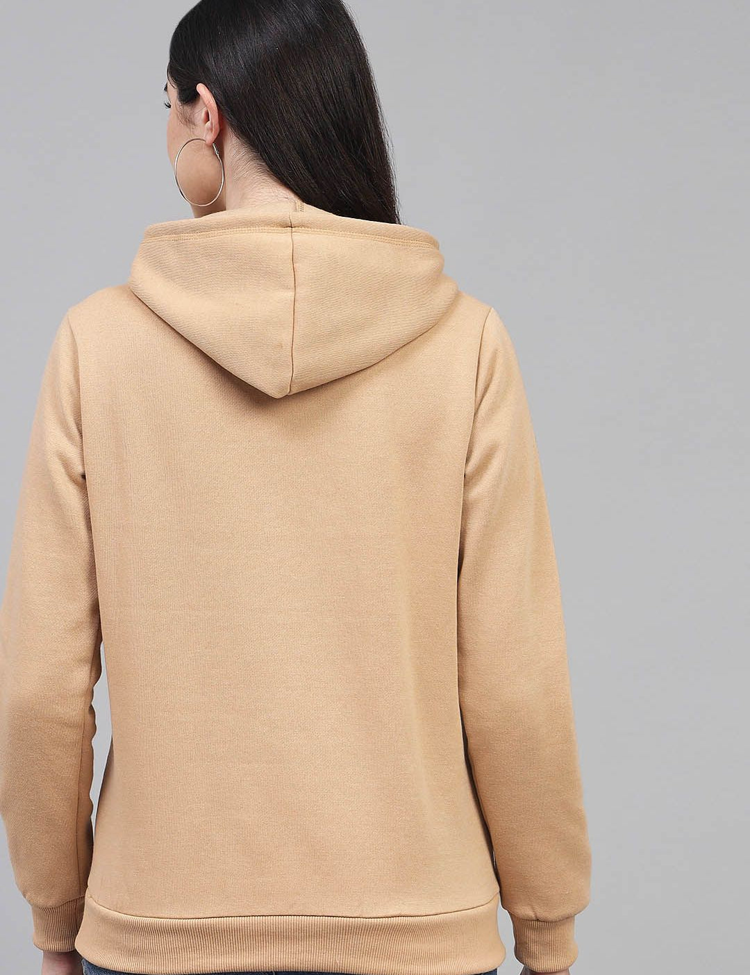 Kotty Women Beige Hooded Sweatshirt