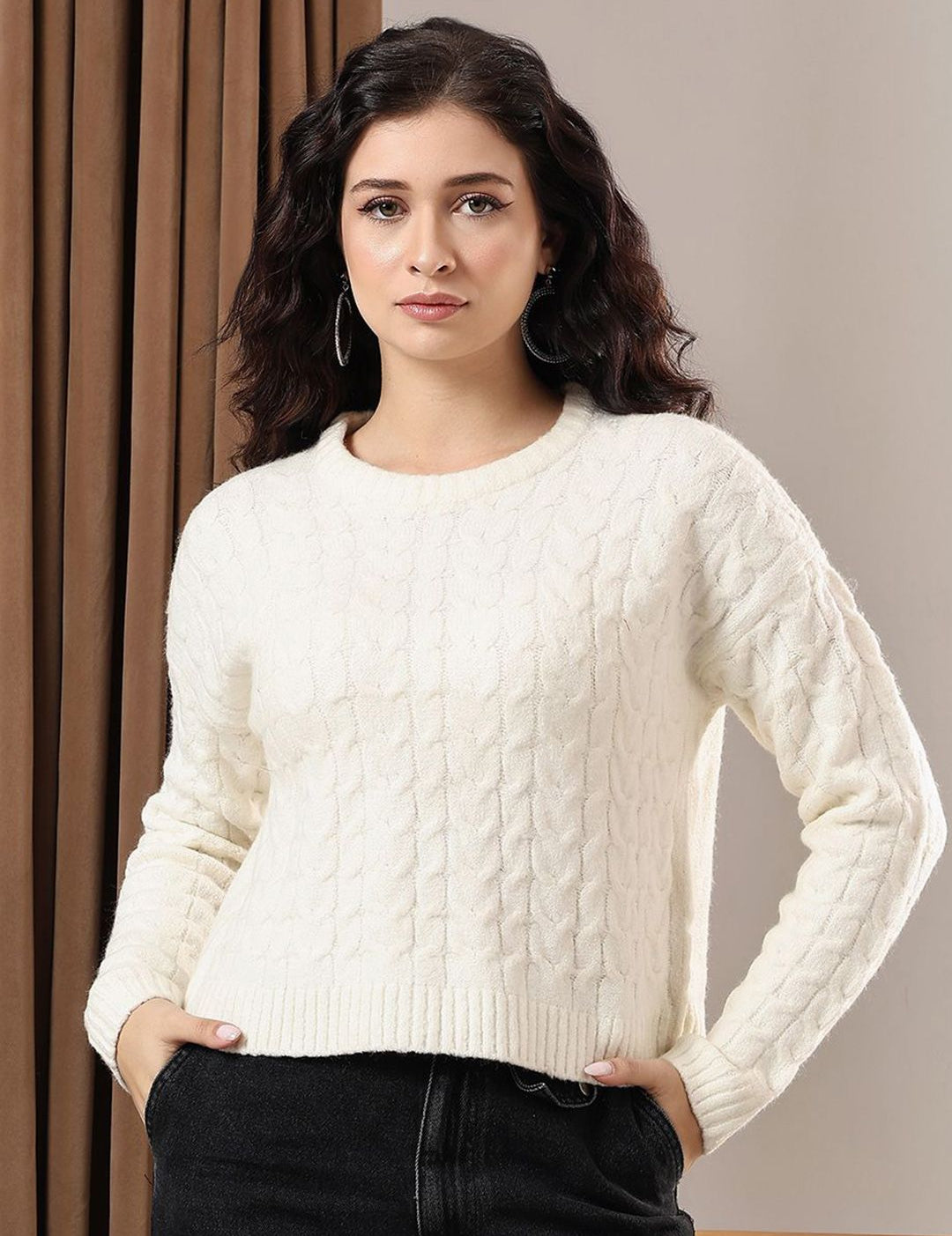 Kotty Women Long Sleeves Crop Pullover