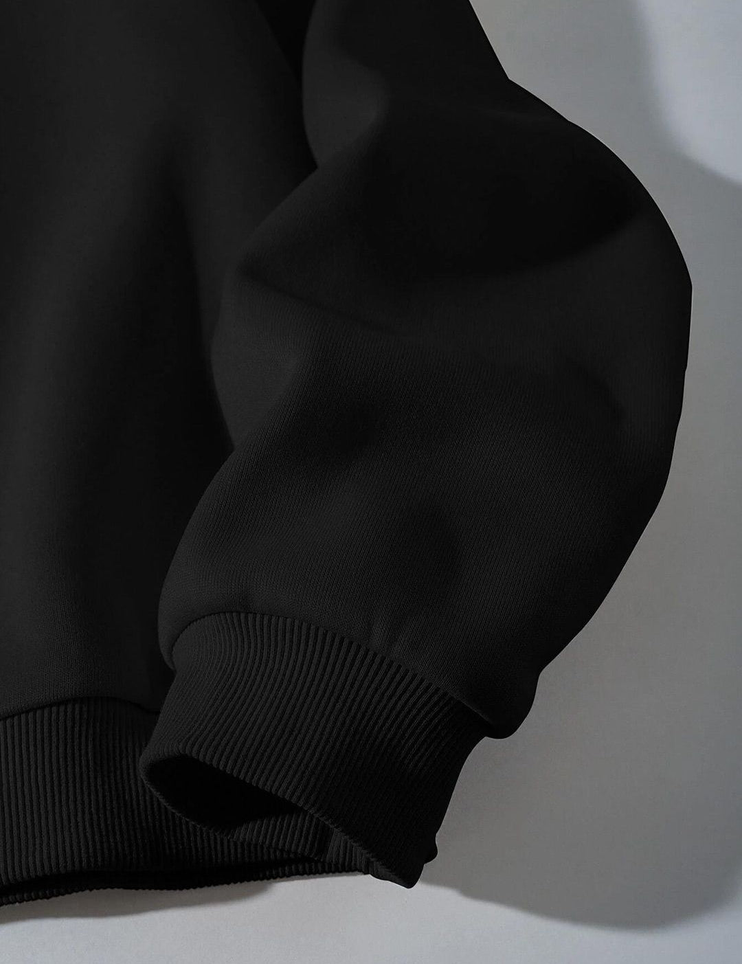 Kotty Typography Printed Round Neck Fleece Pullover Sweatshirt