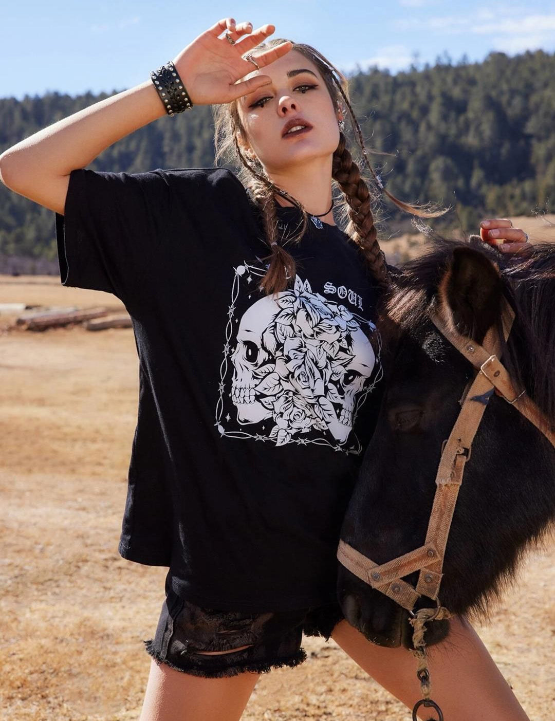 Kotty Graphic Printed Oversize Cotton T-shirt