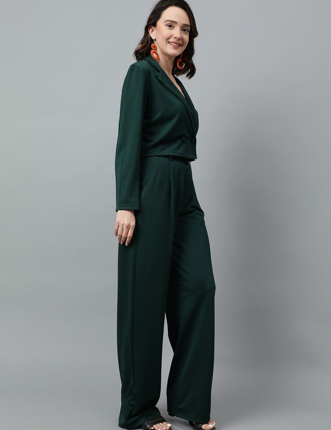 KOTTY BIZwear Basics Notched Lapel Collar Coat With Trousers