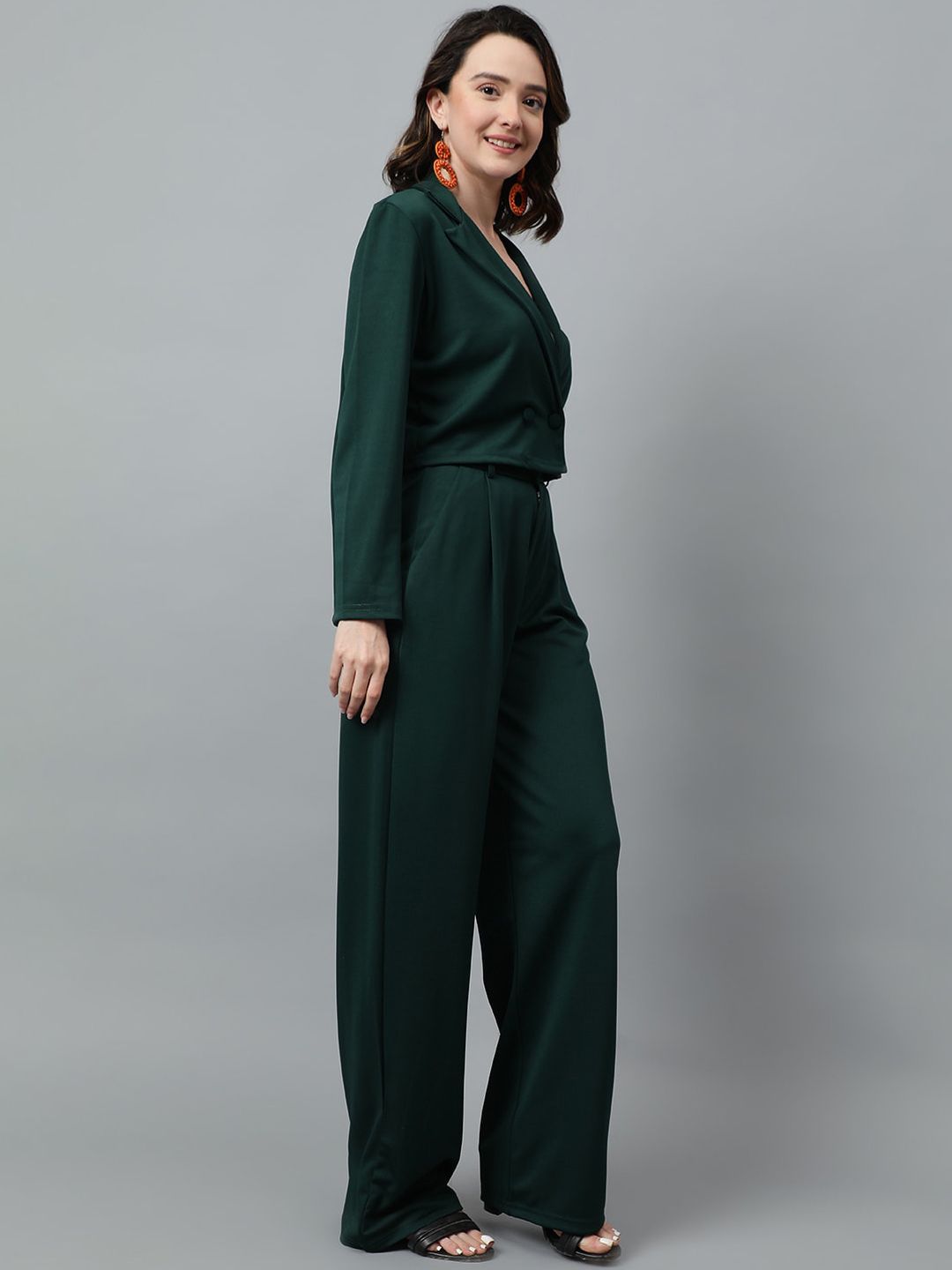 KOTTY BIZwear Basics Notched Lapel Collar Coat With Trousers