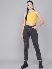 Kotty Women Blue High-Rise Mildly Distressed Jeans