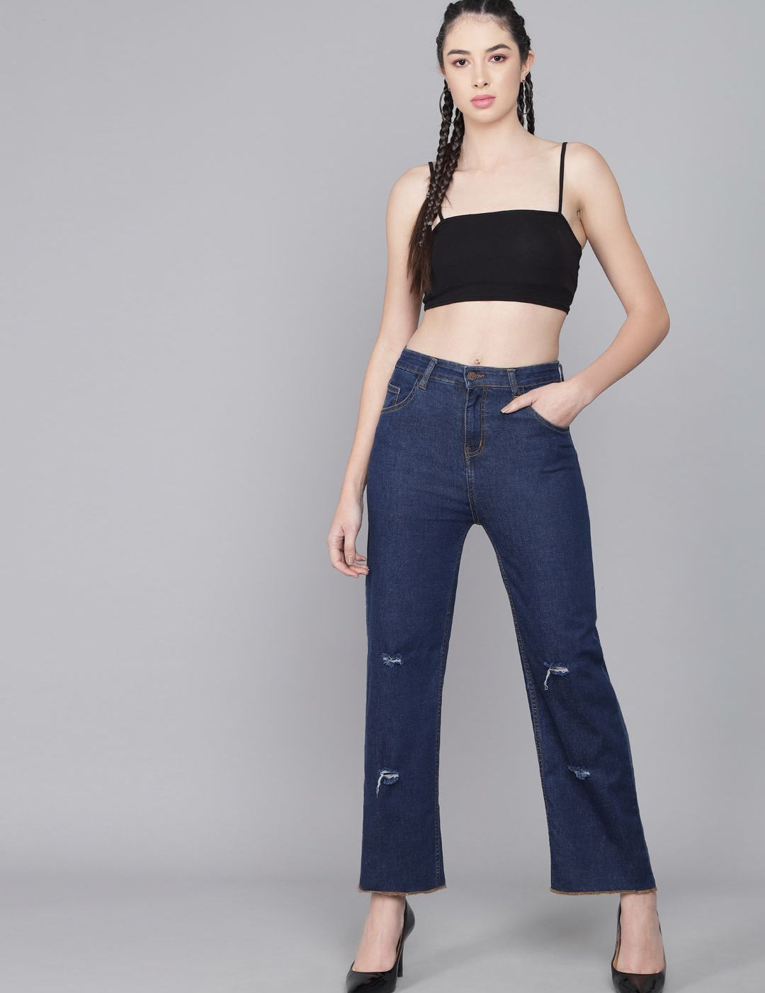 Kotty Women High-Rise Mildly Distressed Stretchable Jeans