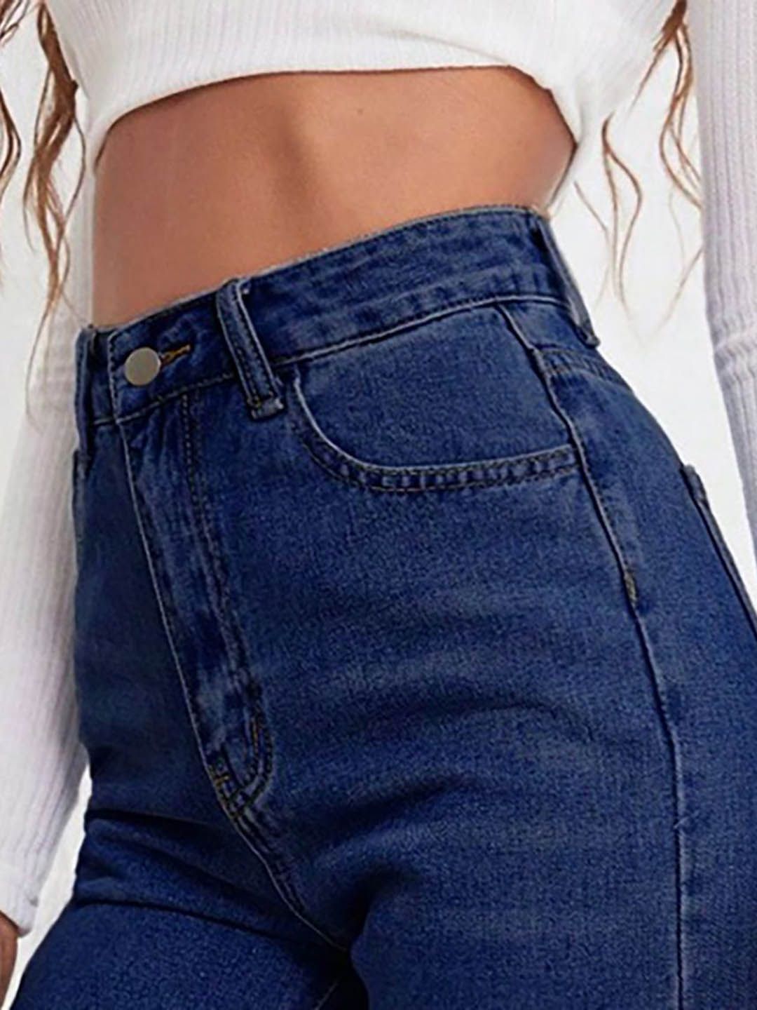 Kotty Women Straight Fit High-Rise Stretchable Jeans