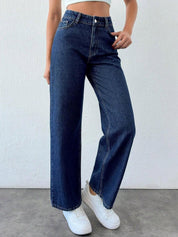 Kotty Women Straight Fit High-Rise Stretchable Jeans