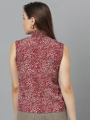 Kotty Animal Print Crepe Top