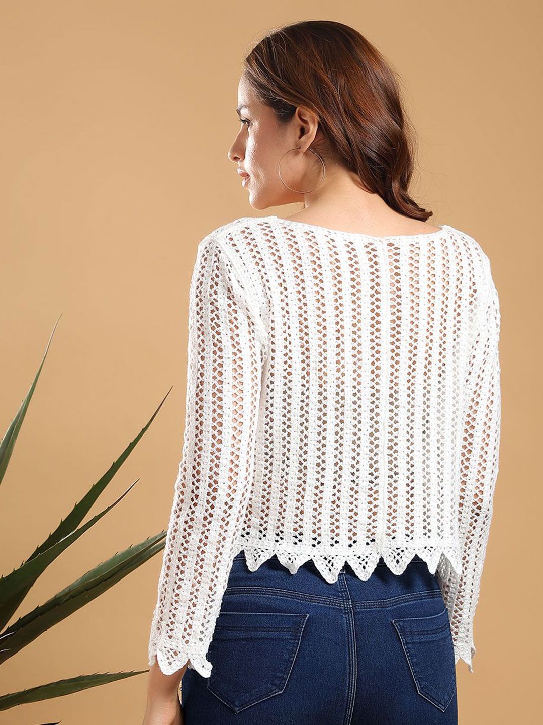 Kotty  Women Self Design Cotton Top