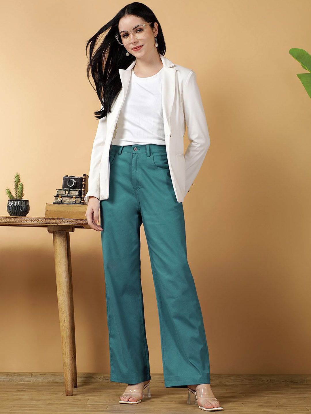Kotty Women Relaxed Straight Leg Loose Fit Trousers