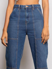 Kotty Women Jean Wide Leg High-Rise Stretchable Jeans