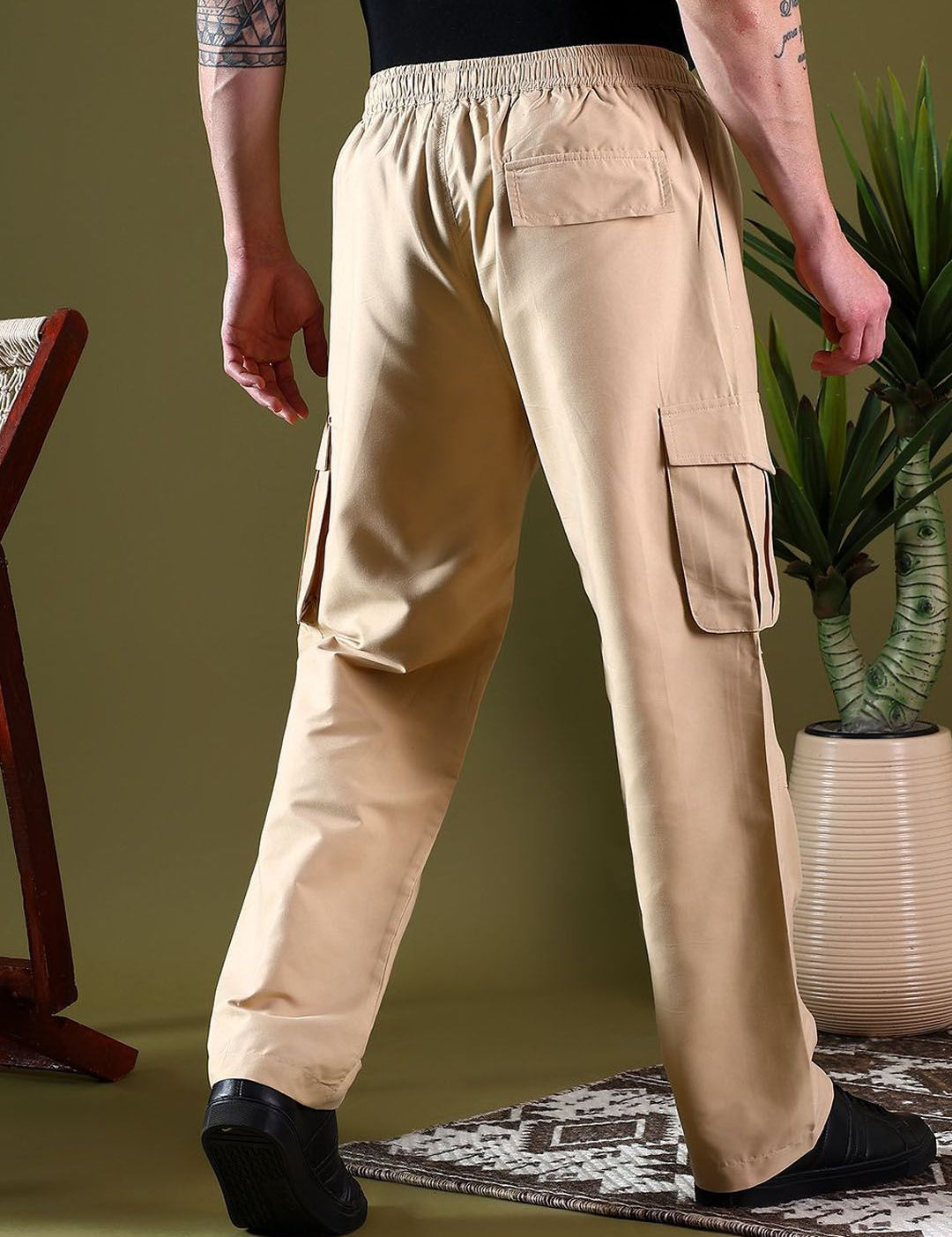 Kotty Men Relaxed Easy Wash Cargos Trousers