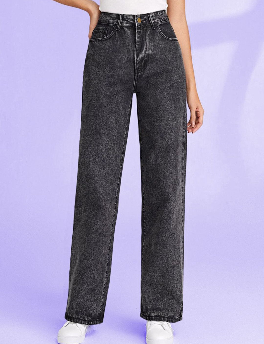 Kotty Women Jean Straight Fit High-Rise Stretchable Jeans