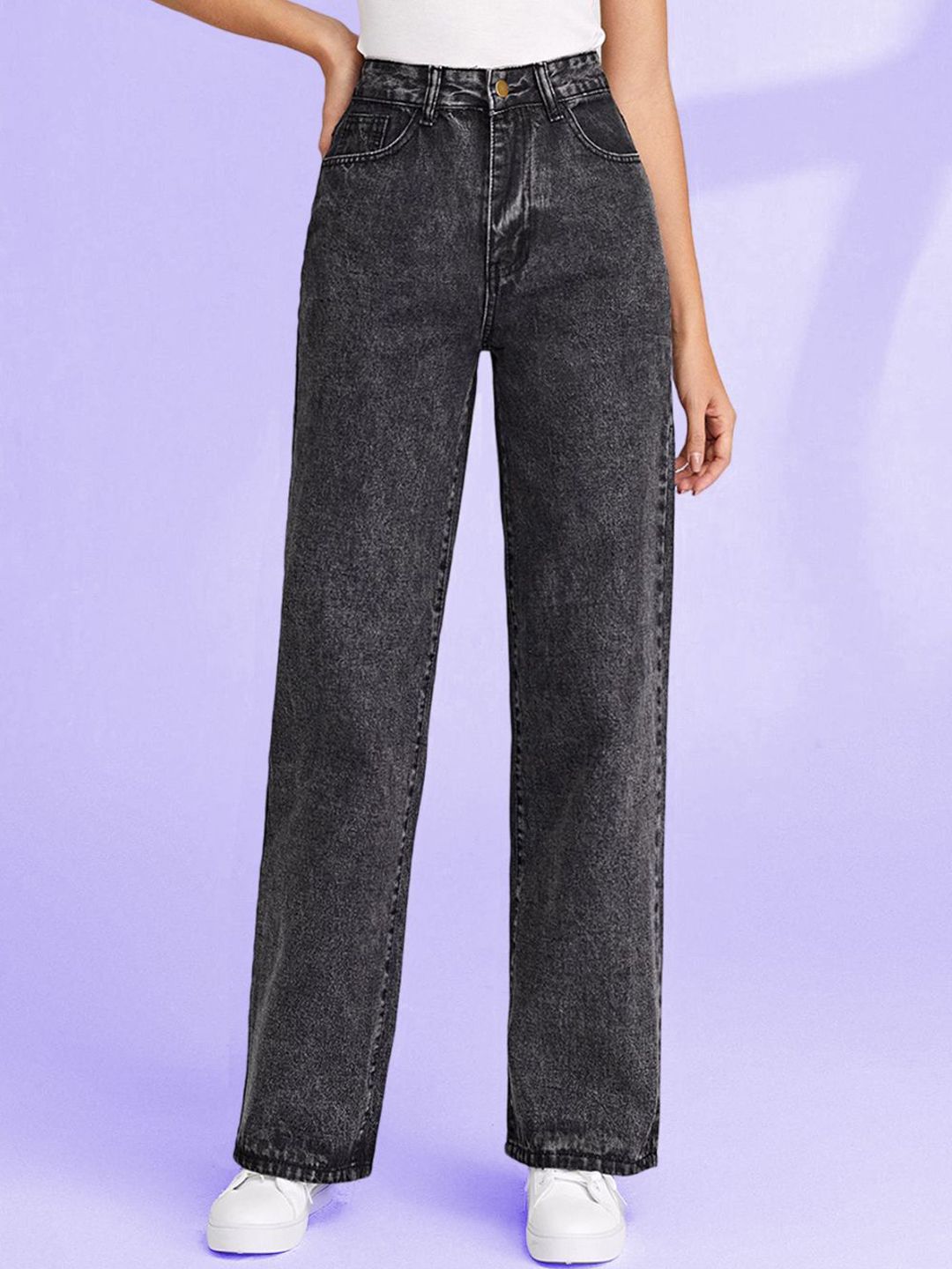 Kotty Women Jean Straight Fit High-Rise Stretchable Jeans