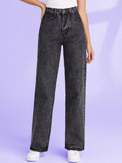 Kotty Women Jean Straight Fit High-Rise Stretchable Jeans