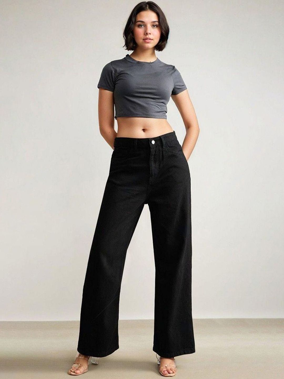 Kotty Women Jean Wide Leg Stretchable Jeans