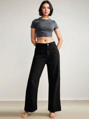 Kotty Women Jean Wide Leg Stretchable Jeans