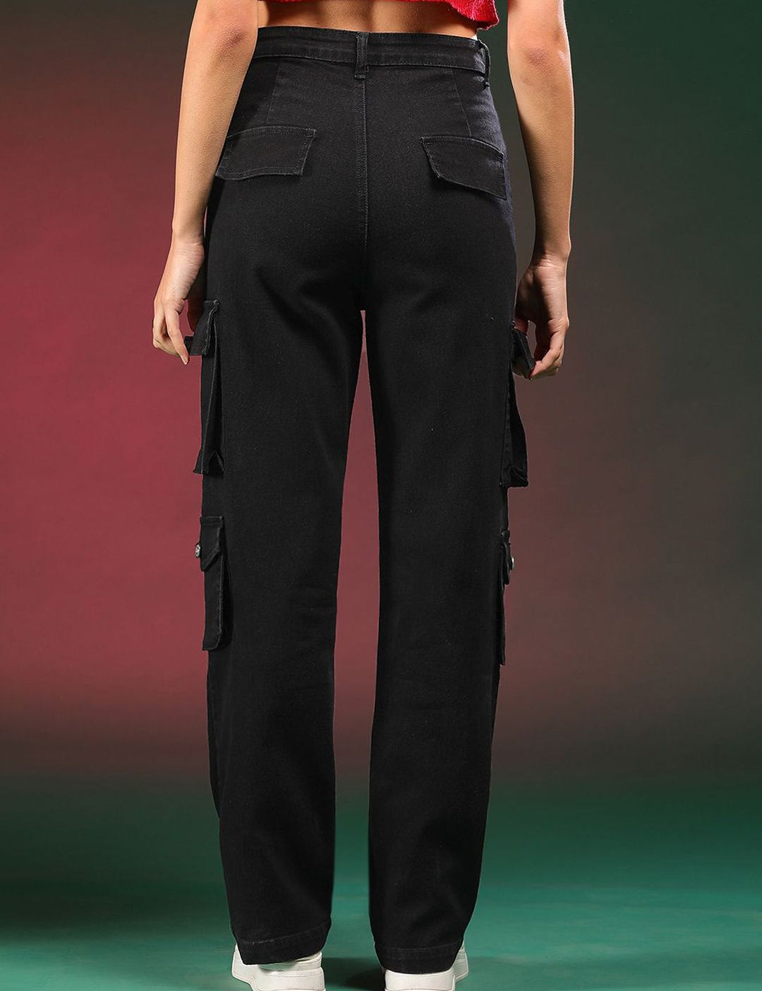 Kotty Women Straight Fit High-Rise Stretchable Jeans