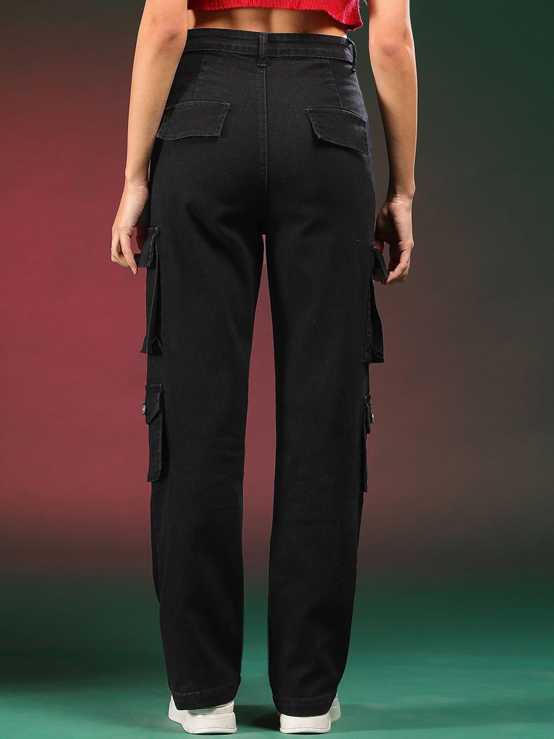 Kotty Women Straight Fit High-Rise Stretchable Jeans