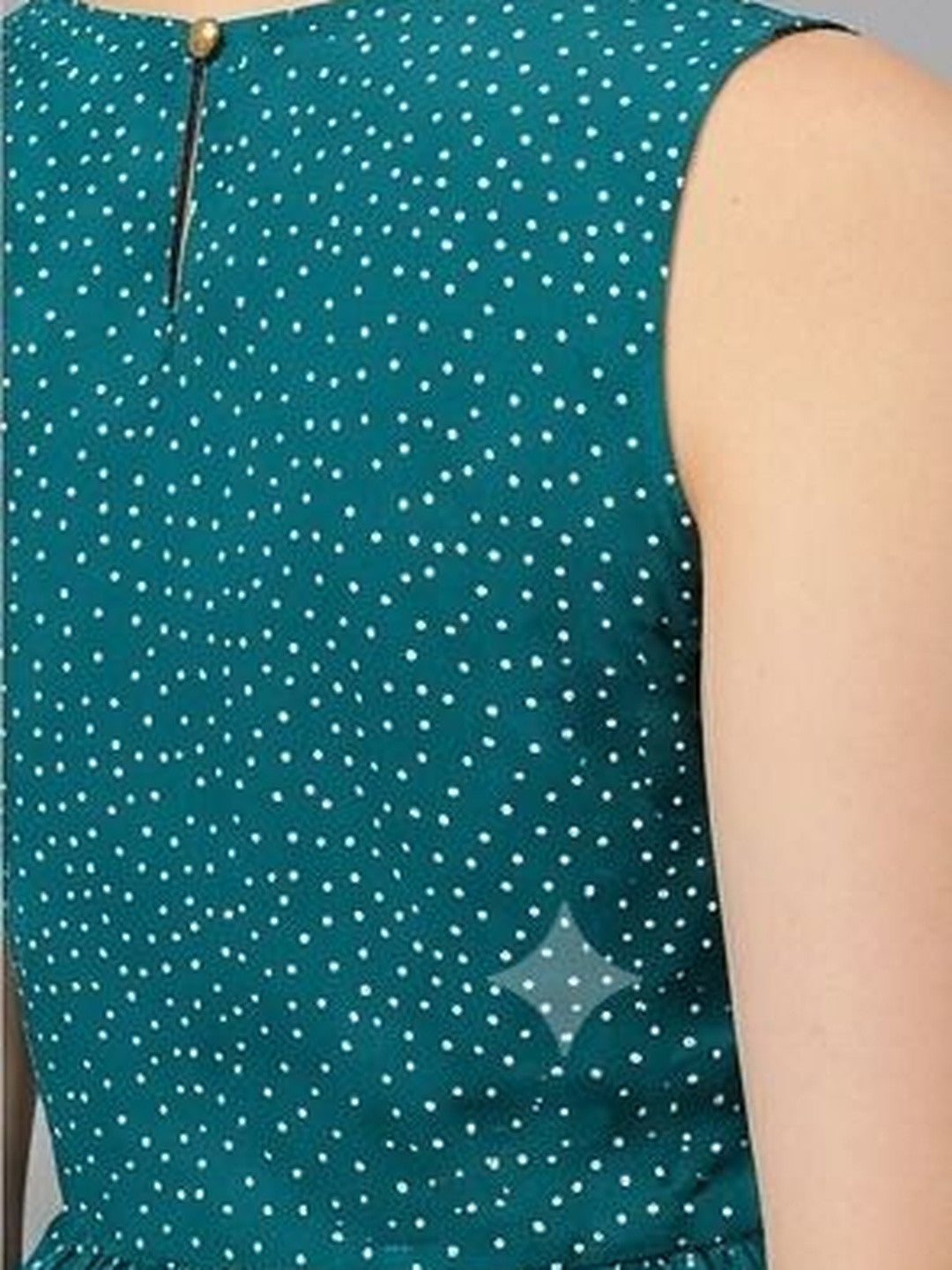 Kotty Top Dusty Teal Women's Round Sleeveless Fashion