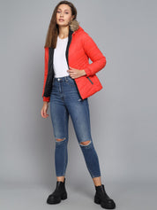 Kotty Women Orange Outdoor Puffer Jacket