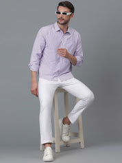 Kotty White & Blue New Gingham Checks Checked Spread Collar Casual Shirt