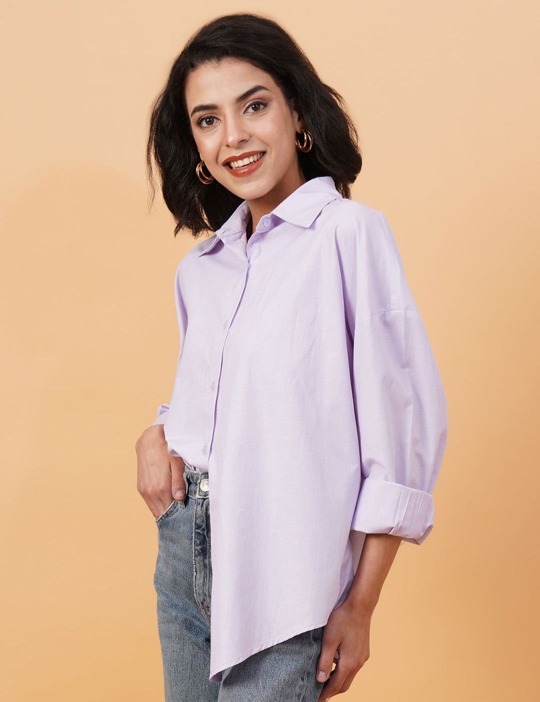 Kotty Spread Collar Casual Shirt