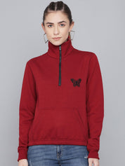 Kotty Mock Collar Fleece Sweatshirt
