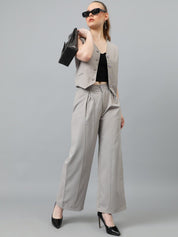 KOTTY BIZwear V-Neck Sleevees Blazer With Trouser