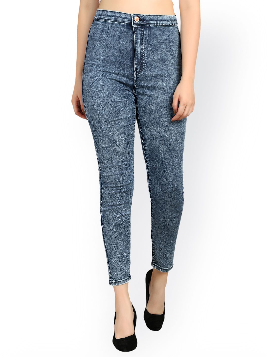 Kotty Women Blue Skinny Fit High-Rise Clean Look Stretchable Jeans