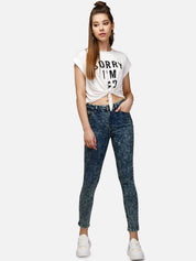 Kotty Women Blue Skinny Fit High-Rise Clean Look Jeans